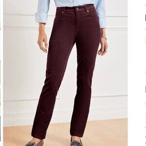 Talbots Women's Straight Leg Pants in Burgundy